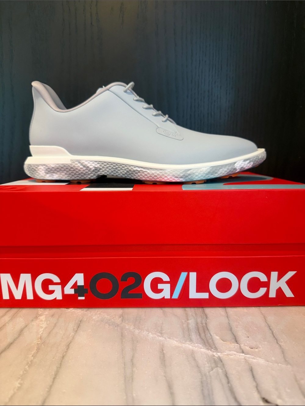 G/FORE Men's Light Gray G/LOCK GOLF SHOE